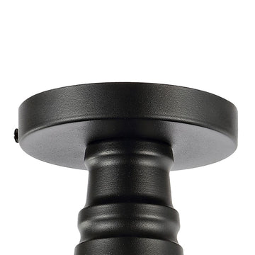 Camila 14" Classic Industrial Indoor/Outdoor Iron LED Semi Flush Mount